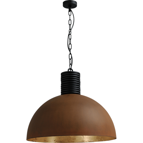 Industriële hanglamp Larino Ø60cm roest buitenkant