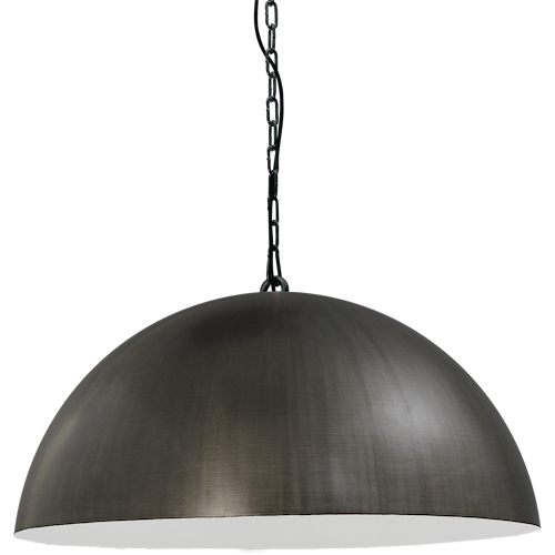 Industriële hanglamp Larino Ø60cm gunmetal buitenkant