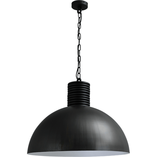 Industriële hanglamp Larino Ø60cm gunmetal buitenkant