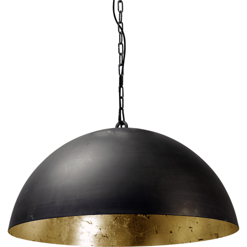 Industriële hanglamp Larino Ø60cm gunmetal buitenkant