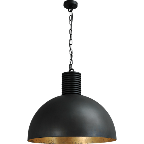 Industriële hanglamp Larino Ø60cm gunmetal buitenkant