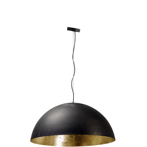 Industriële hanglamp Larino Ø60cm gunmetal buitenkant