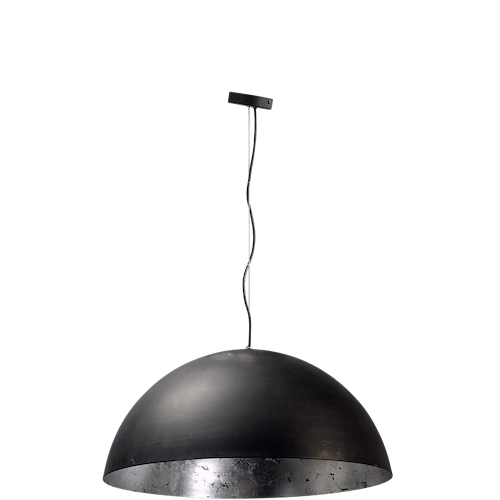 Industriële hanglamp Larino Ø60cm gunmetal buitenkant
