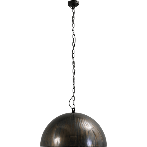 Industriële hanglamp Larino Ø60cm dappled oil buitenkant