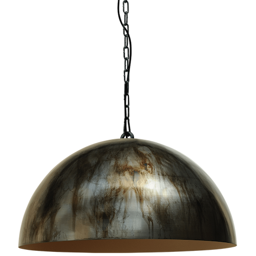 Industriële hanglamp Larino Ø60cm dappled bruin  buitenkant