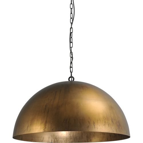 Industriële hanglamp Larino Ø80cm antiek messing buitenkant