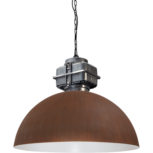 Industriële hanglamp Larino Ø80cm roest buitenkant
