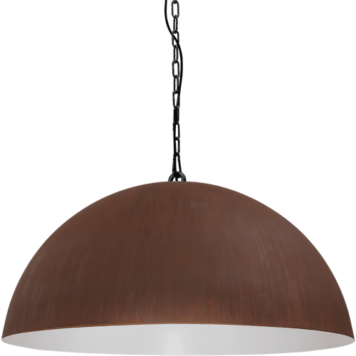 Industriële hanglamp Larino Ø80cm roest buitenkant