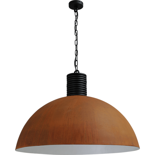 Industriële hanglamp Larino Ø80cm roest buitenkant