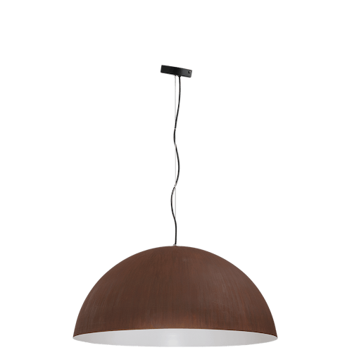 Industriële hanglamp Larino Ø80cm roest buitenkant