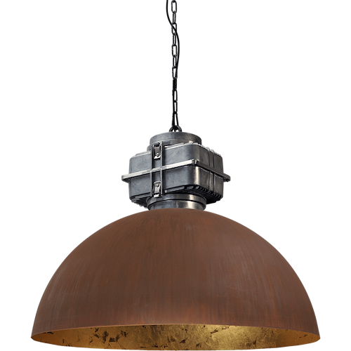 Industriële hanglamp Larino Ø80cm roest buitenkant