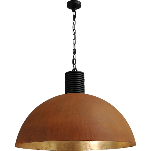 Industriële hanglamp Larino Ø80cm roest buitenkant