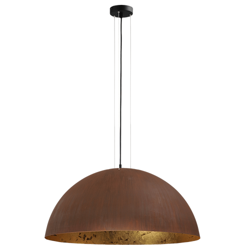 Industriële hanglamp Larino Ø80cm roest buitenkant
