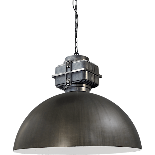 Industriële hanglamp Larino Ø80cm gunmetal buitenkant