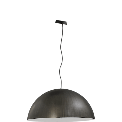 Industriële hanglamp Larino Ø 80cm gunmetal buitenkant
