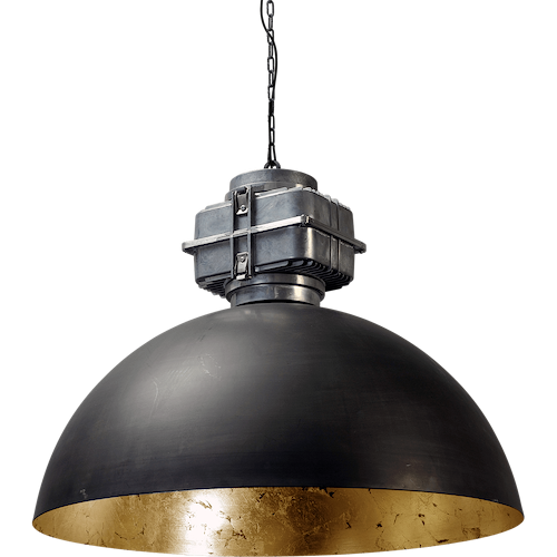 Industriële hanglamp Larino Ø80cm gunmetal buitenkant