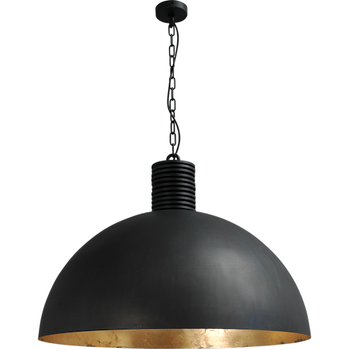 Industriële hanglamp Larino Ø80cm gunmetal buitenkant