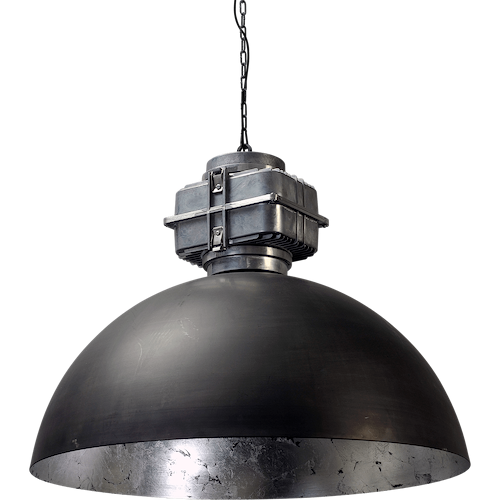 Industriële hanglamp Larino Ø80cm gunmetal buitenkant