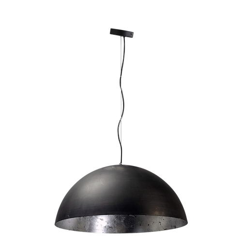 Industriële hanglamp Larino Ø 80cm gunmetal buitenkant