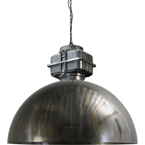 Industriële hanglamp Larino Ø80cm dappled oil buitenkant
