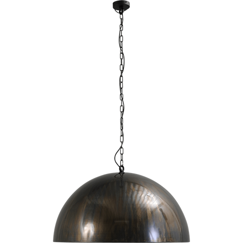Industriële hanglamp Larino Ø80cm dappled oil buitenkant