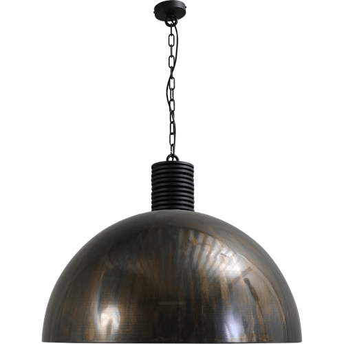 Industriële hanglamp Larino Ø80cm dappled oil buitenkant