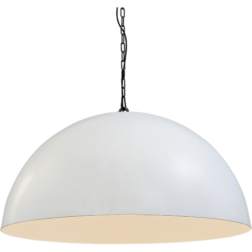 Industriële hanglamp Larino Ø100cm wit buitenkant