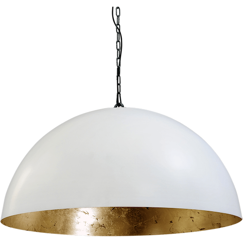 Industriële hanglamp Larino Ø100cm wit buitenkant