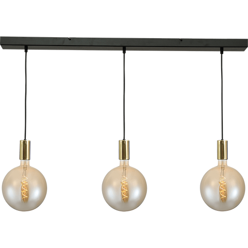 Hanglamp Tessi 3-lichts glimmend messing 100x8cm