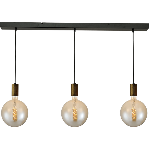 Hanglamp Tessi 3-lichts antiek messing 100x8cm