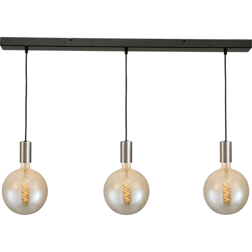 Hanglamp Tessi 3-lichts mat nikkel 100x8cm