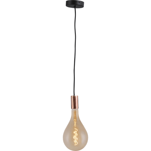 Hanglamp Tessi 1-lichts pendant glimmend koper E27