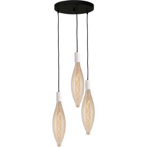 Hanglamp Tessi 3-lichts mat wit Ø35cm