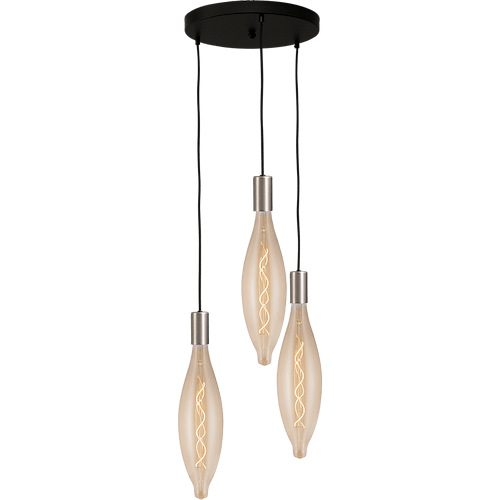 Hanglamp Tessi 3-lichts nikkel Ø35cm