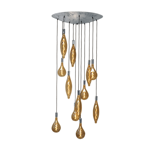 Hanglamp Aton 12-lichts chrome E27
