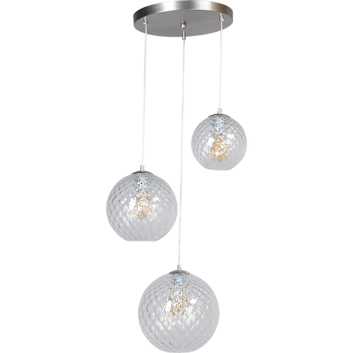 Hanglamp Baloton 3-lichts mat nikkel Ø35cm