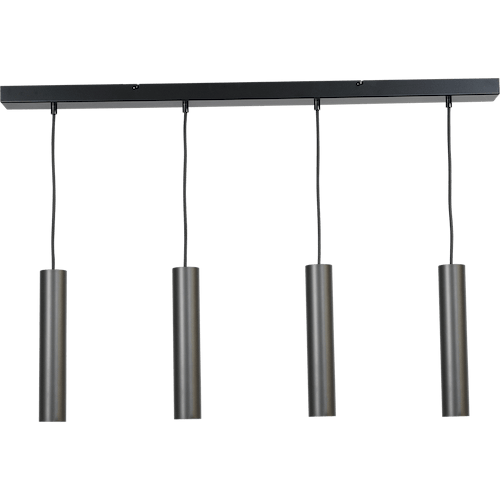 Hanglamp Run 4-lichts mat zwart