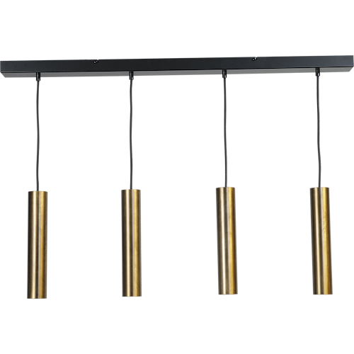 Hanglamp Run 4-lichts antiek messing