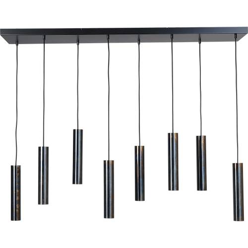 Hanglamp Run 8-lichts dappled oil