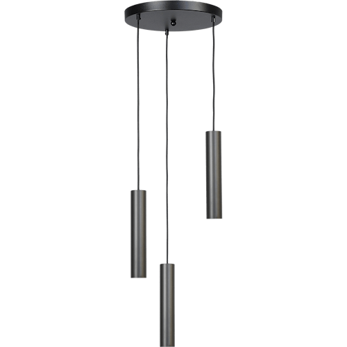 Hanglamp Run 3-lichts mat zwart
