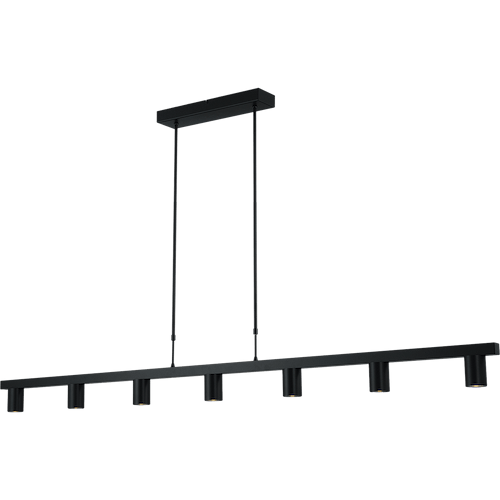 Hanglamp Bounce zwart/zwart 7-lichts - breedte 180cm - exclusief 7x GU10 - MASTERLIGHT