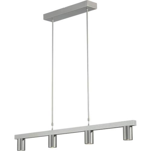 Hanglamp Bounce mat nikel/mat nikkel 4-lichts - breedte 100cm - exclusief 4x GU10 - MASTERLIGHT