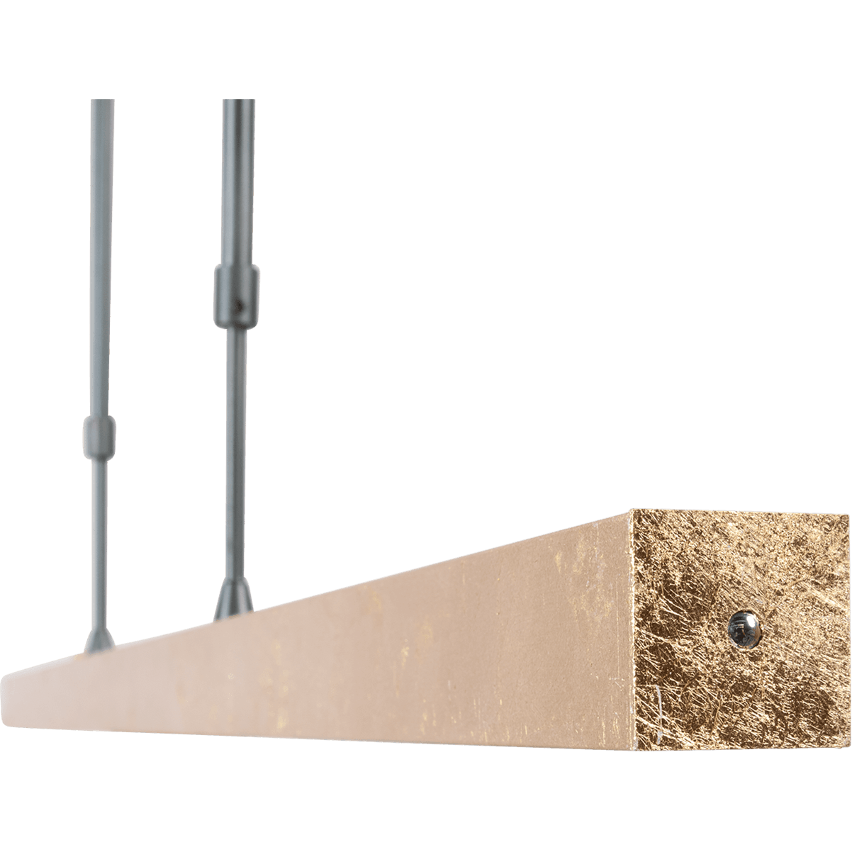 Hanglamp Real 3 - minimalistische smalle hanglamp zwart nikkel/bladgoud 130 x 3 cm - dimbaar met ingebouwde dimmer - DTW - 44W - 2700-2200K - 5280 Lumen - push-dimmer. De LED lichtbron is voorzien van de nieuwe dim to warm technologie. Dat wil zeggen dat als u de lamp dimt met de pushdimmer - het licht minder maar ook warmer wordt. Voluit is de lichtkleur 2700 Kelvin (warm wit) en gedimd 2200 Kelvin (Flame). MASTERLIGHT