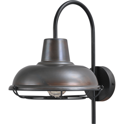 Industriële wandlamp di Panna gunmetal lengte 42cm diepte 32