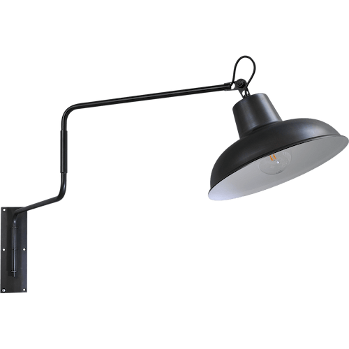 Industriële wandlamp di Panna movable arm gunmetal 123x49cm