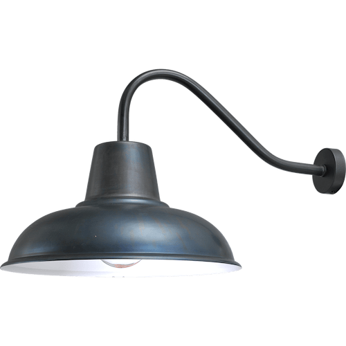 Industriële wandlamp di Panna zwart diepte 73cm hoogte 45cm