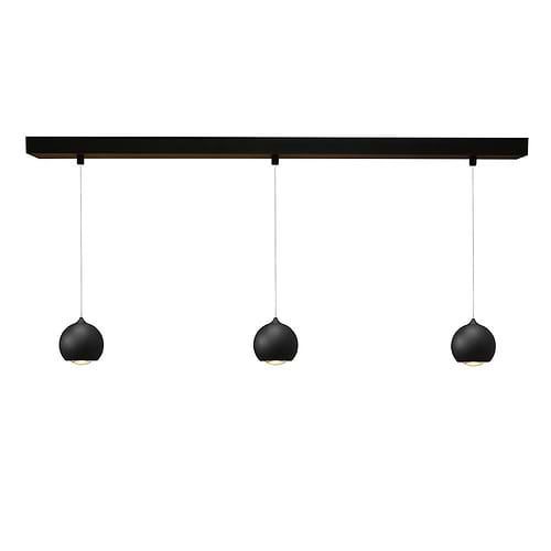 Hanglamp zwart 3-lichts balk "Denver" LED dimbaar 3x7W van Art Delight. 3 Lichts stijlvolle hanglamp. Verkrijgbaar bij Webo Verlichting in Beuningen bij Nijmegen. Bezoek de grootste verlichtingsshowroom van Nederland of koop online in de Webo lampen webshop.