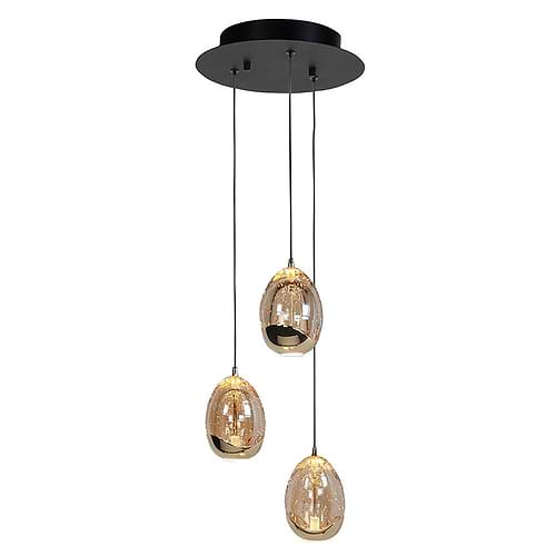 Hanglamp Golden Egg Rond 3 x 5W 2700K dimbaar
