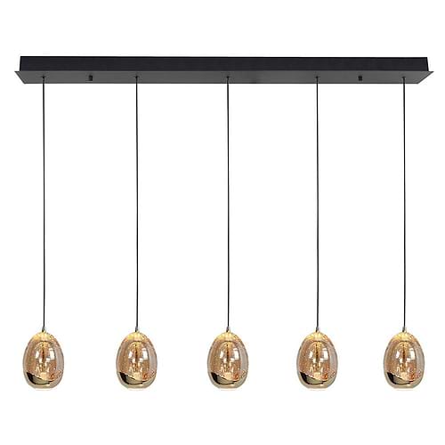 Hanglamp Golden Egg Balk 105cm 5 x 5W 2700K dimbaar