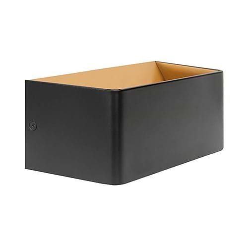 Wandlamp Stretto Medium 8W  LED  2700K Zwart + Goud dimbaar